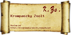 Krompaszky Zsolt névjegykártya