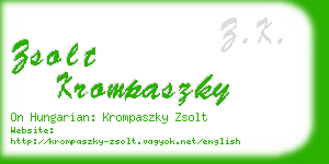 zsolt krompaszky business card